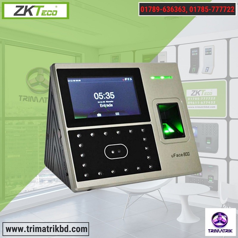 ZKTeco uFace800 Multi-Biometric Time Attendance and Access Control